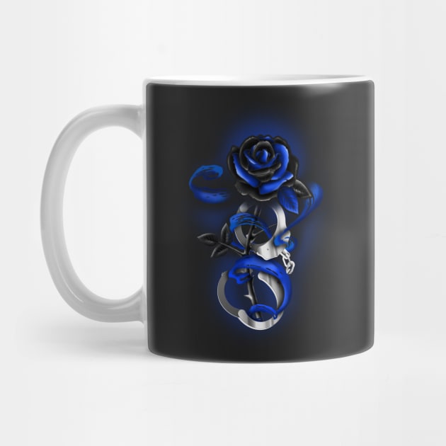 Rose tattoo Police Thin Blue Line by tshirttrending